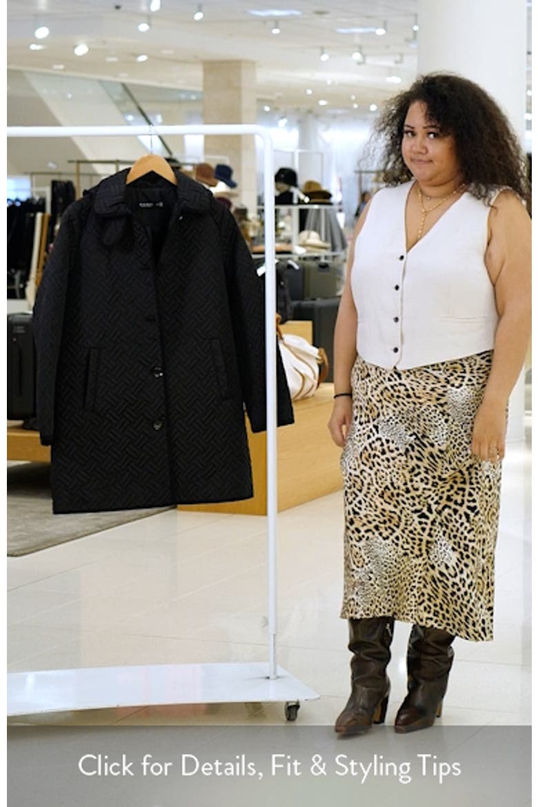 Hooded Basketweave Quilted Coat video