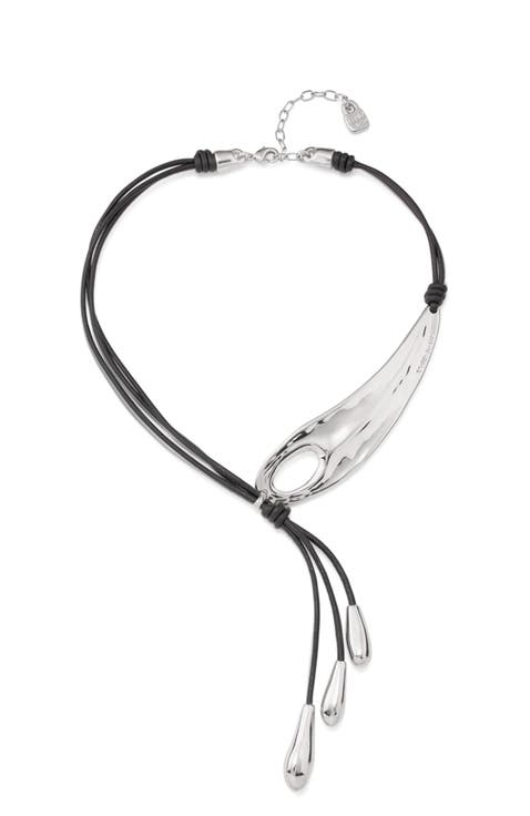 Fringed Leather Whip Necklace