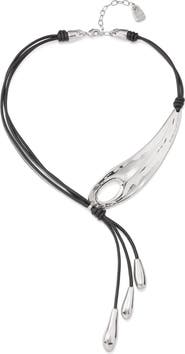UNODE50 Fringed Leather Whip Necklace