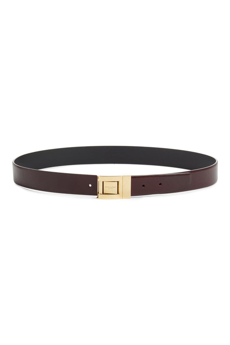 LA 76 Calfskin Leather Belt, Main, color, HOT WINE