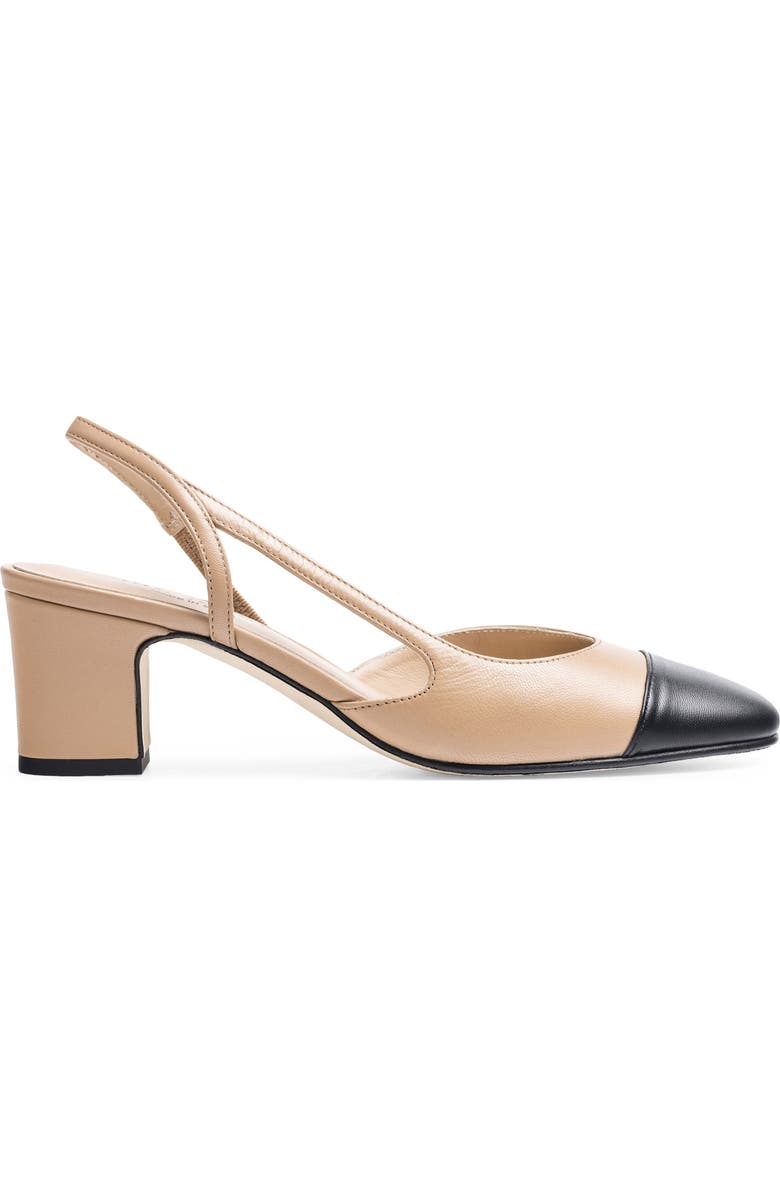 Jon Josef Daniela Block Heel Slingback Pump, Alternate, color, Black Tan Combo