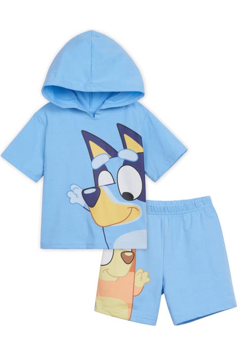 2-Piece Hooded Tee and Shorts Set