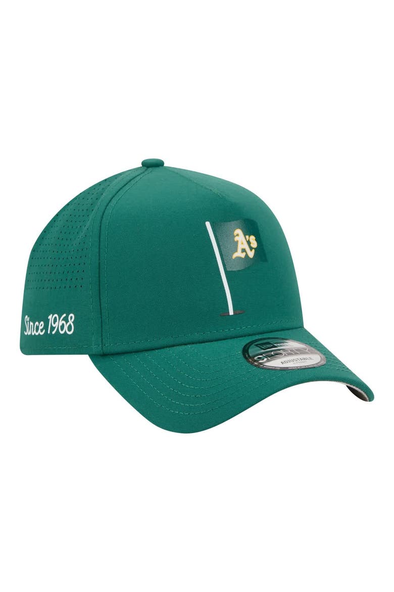 Men's New Era  Green Athletics Pin Seeker 9FORTY A-Frame Adjustable Hat, Main, color, Green