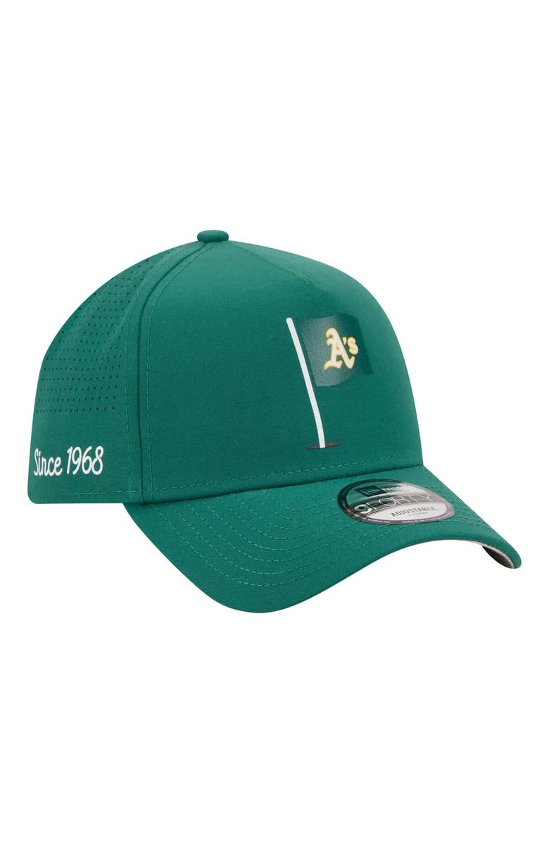 New Era Men's New Era Green Athletics Pin Seeker 9FORTY A-Frame Adjustable Hat, Main, color, Green