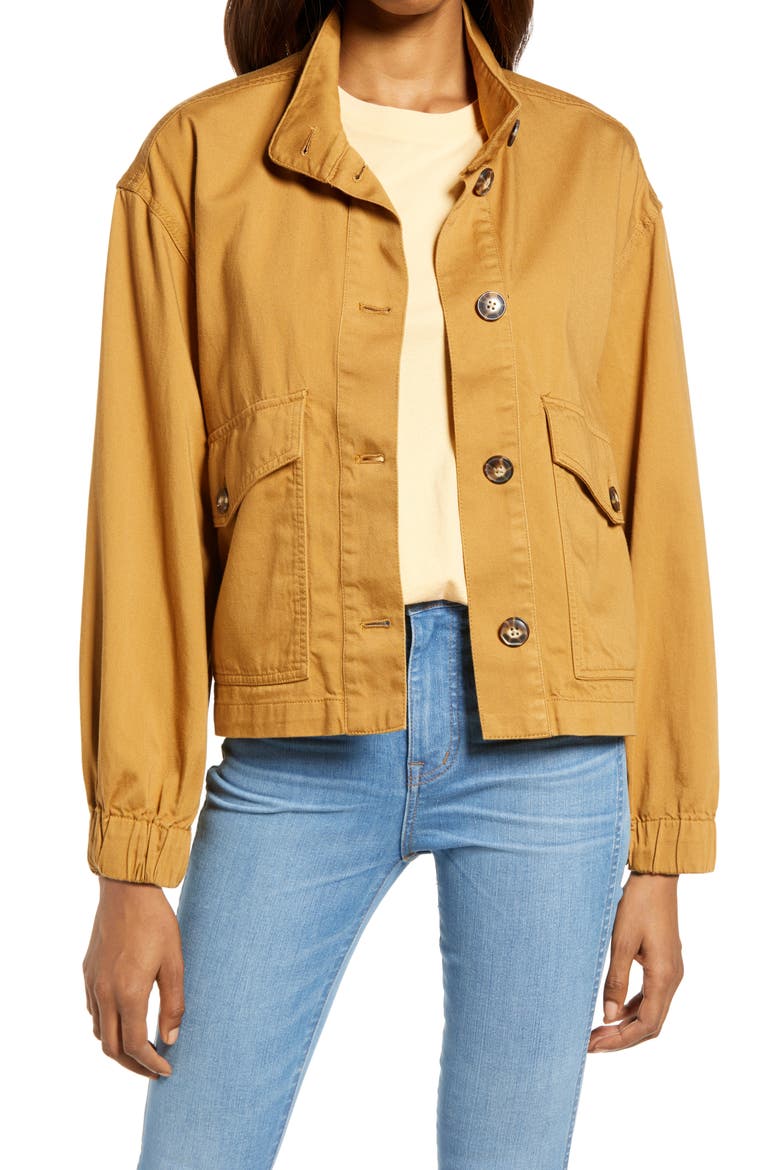 Bayview Balloon Sleeve Jacket, Main, color, TOFFEE