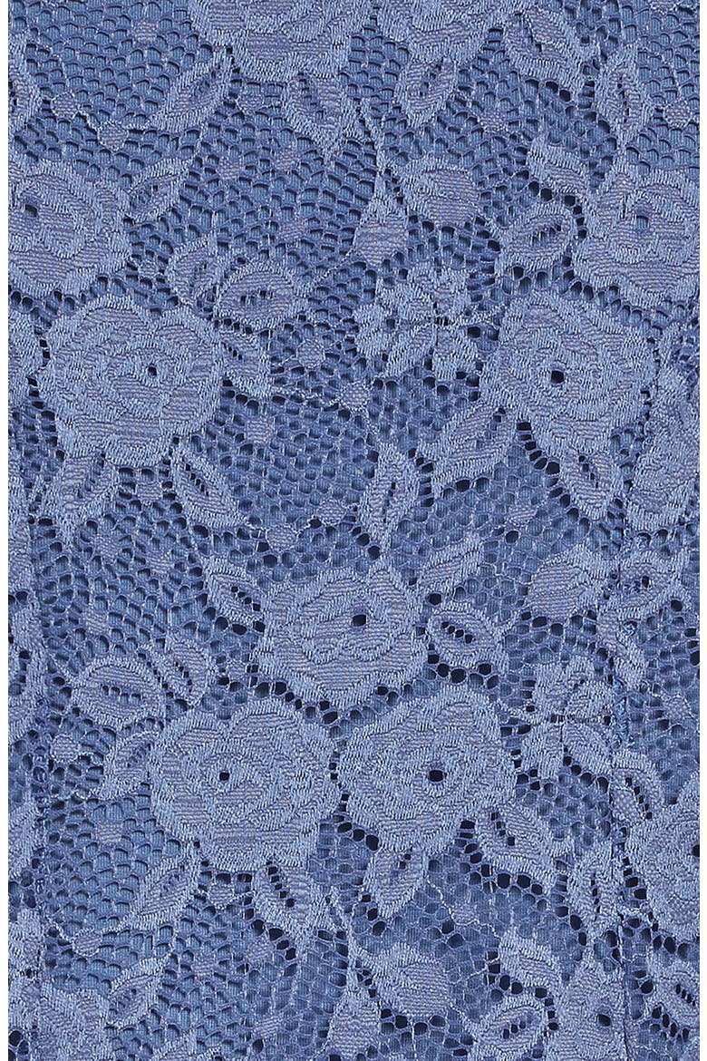 Lace Fit & Flare Dress, Alternate, color, BLUE DENIM