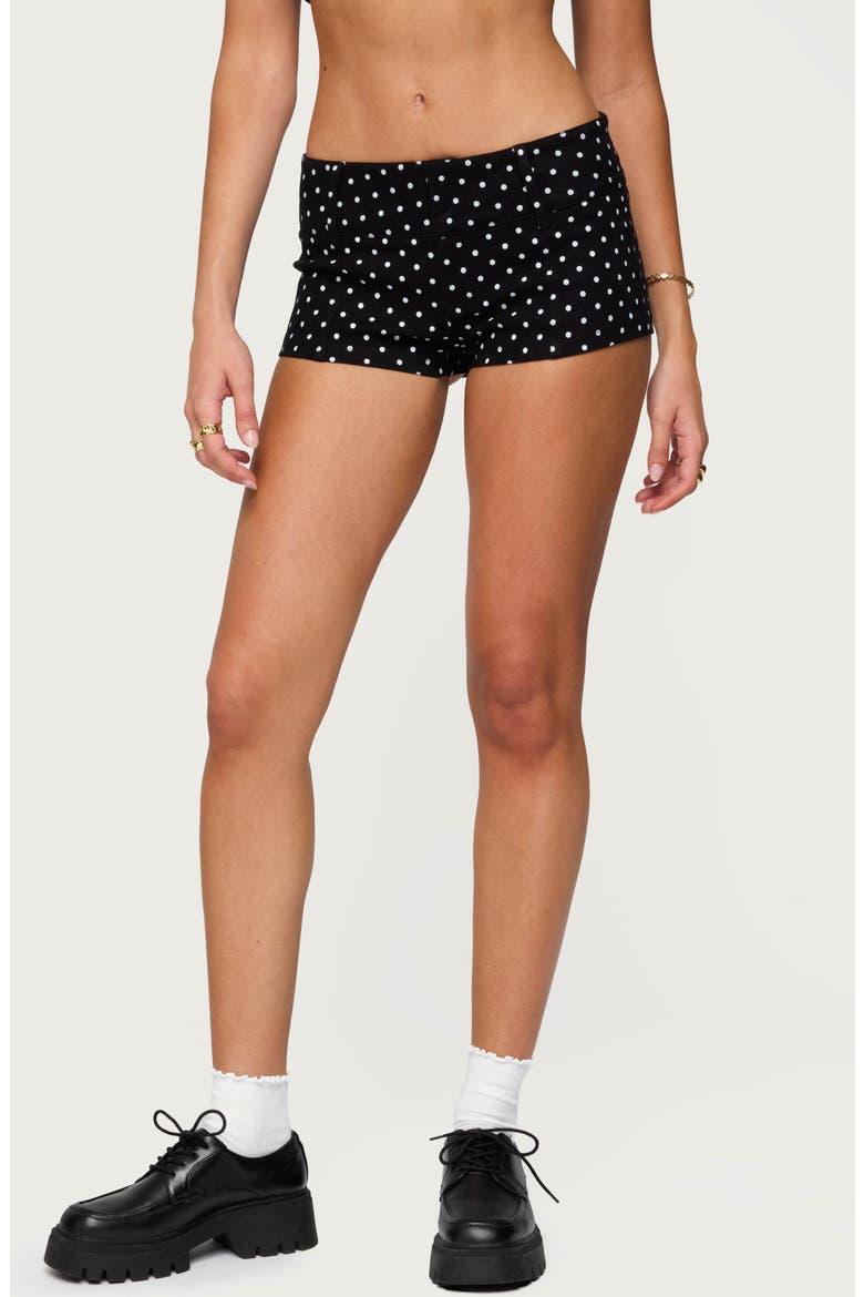 Twyla Polka Dot Shorts, Main, color, BLACK-AND-WHITE