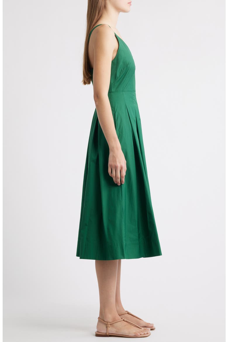 Abby Cotton Poplin Dress, Alternate, color, MALACHITE