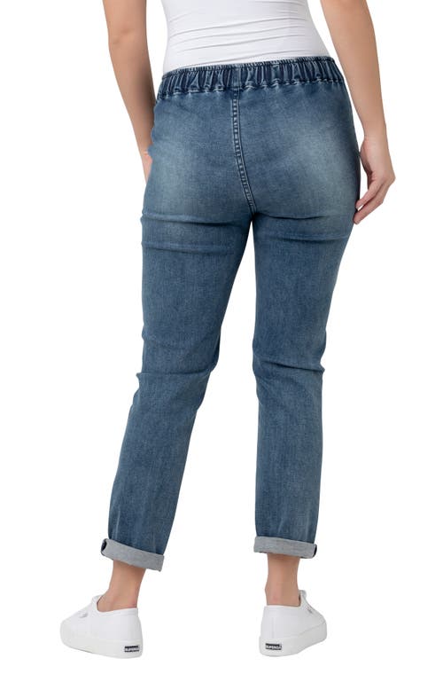 Ripe Maternity Denim Maternity Joggers In Brown