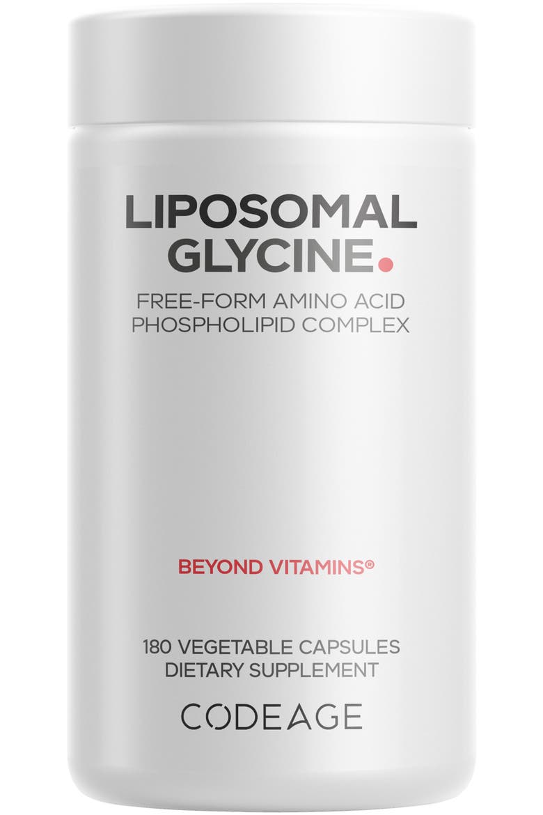 Liposomal Glycine Supplement, Free-Form Amino Acid L-Glycine 1500mg, 2-Month Supply, Main, color, White