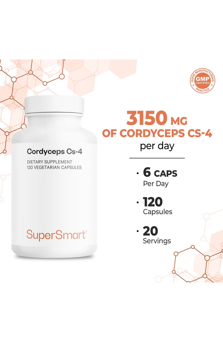 SuperSmart Cordyceps Cs-4 3150mg per Day, Alternate, color, NO COLOR
