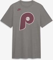 Nike Men's Nike Heather Charcoal Philadelphia Phillies Cooperstown Logo Tri-Blend T-Shirt