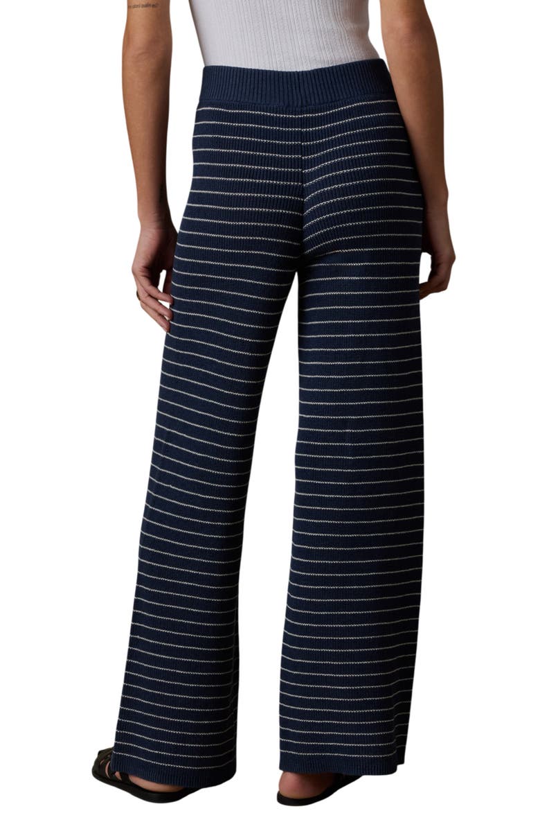 Faherty Miramar Linen Blend Sweater Pants, Alternate, color, Navy Stripe