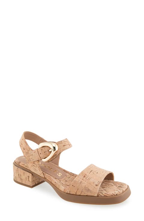 Dorian Block Heel Ankle Strap Sandal (Women)