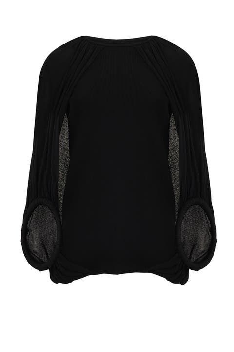 Double-Hoop Knitted Top