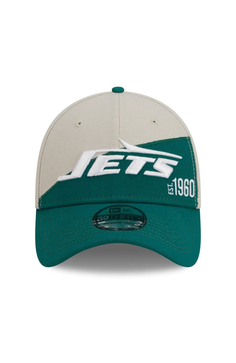 New Era Men's New Era Cream/Kelly Green New York Jets 2023 Sideline Historic 39THIRTY Flex Hat, Alternate, color, Cream