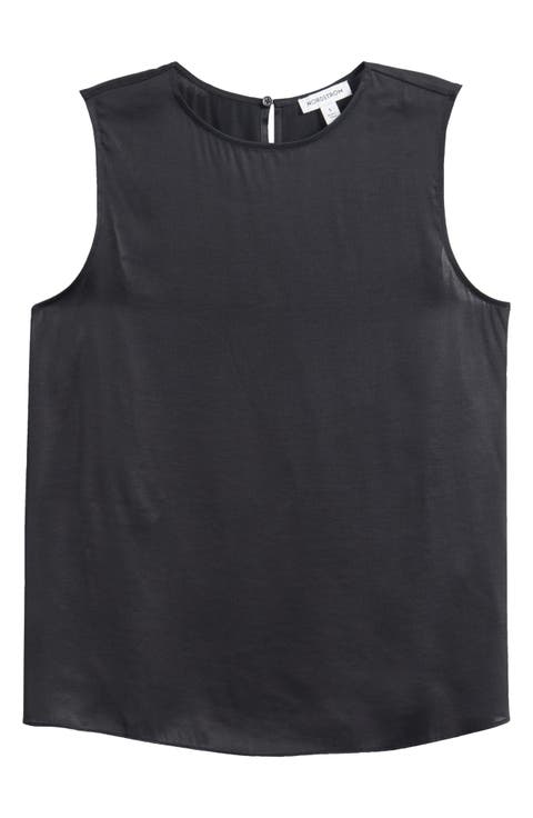 Satin Scoop Neck Tank