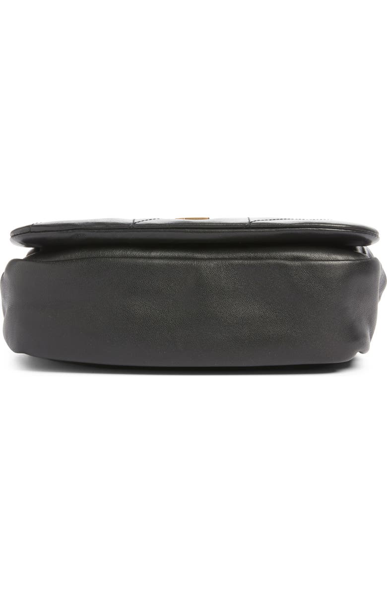 Saint Laurent Mini Jamie 4.3 Patchwork Leather Shoulder Bag, Alternate, color, Noir