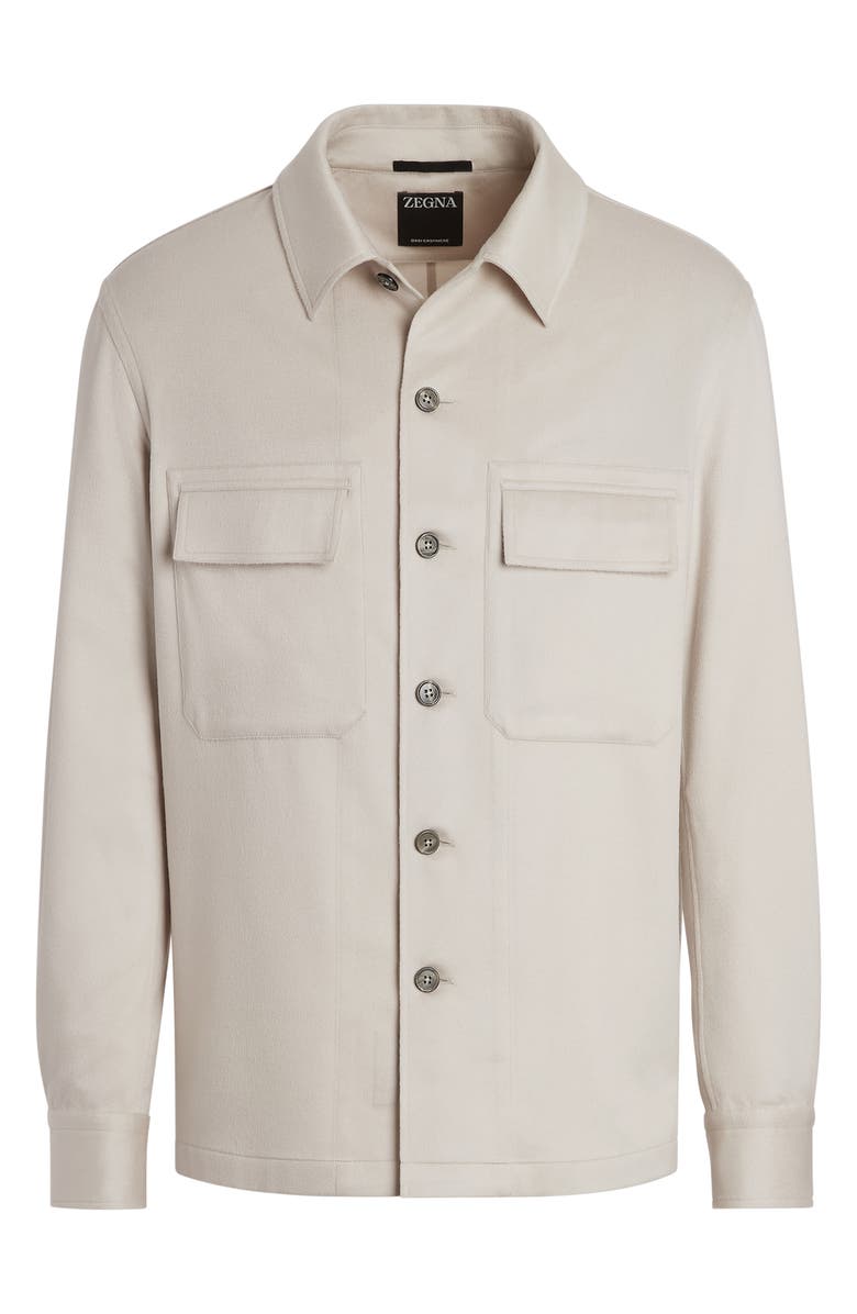 ZEGNA Oasi Cashmere Overshirt, Alternate, color, Ecru