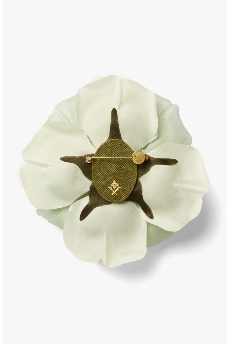 The Green Rose Floral Brooch, Alternate, color, Green