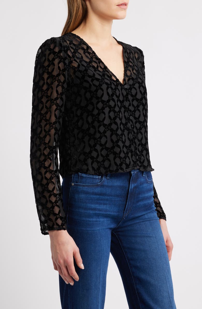 PAIGE Amaya Silk Blend Shirt, Alternate, color, Black