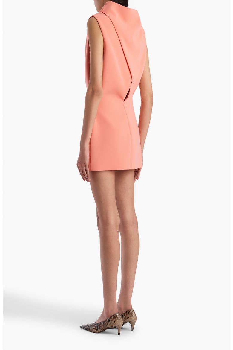 Astor Sleeveless Draped Minidress, Alternate, color, CORAL