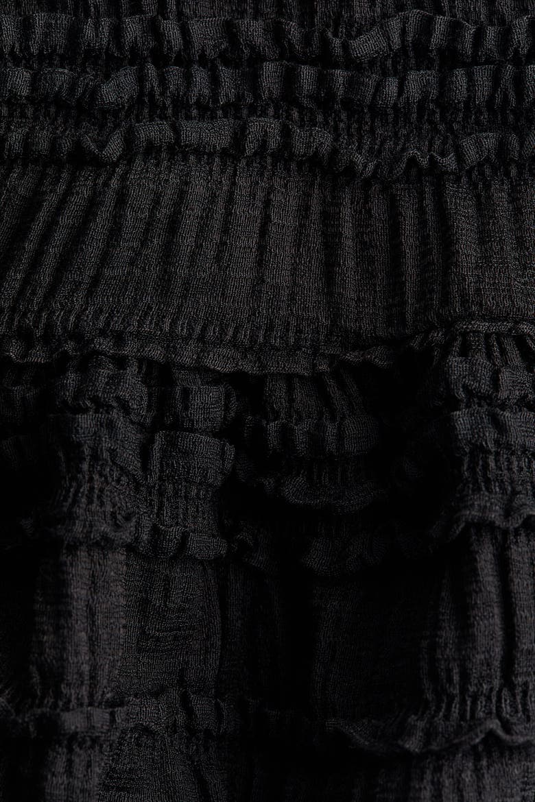 Smocked Top, Alternate, color, Black