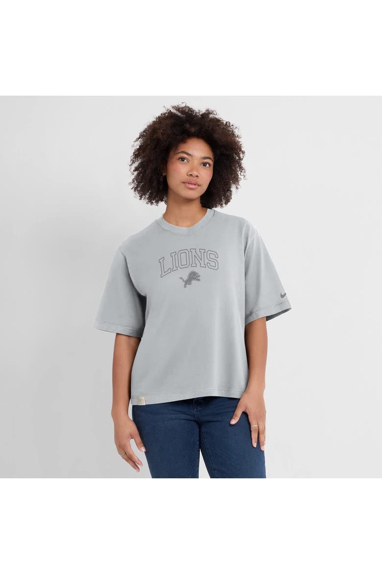 Women's Nike Gray Detroit Lions Glory Arch Boxy T-Shirt, Alternate, color, Gray