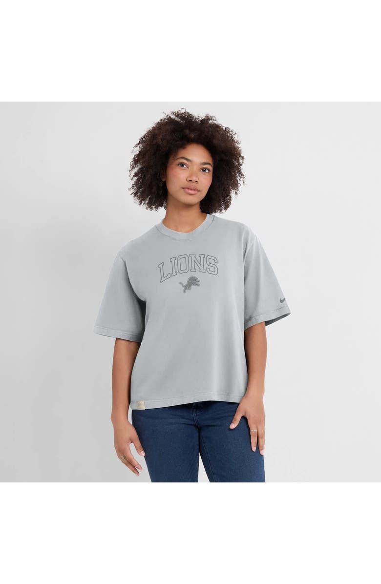 Nike Women's Nike Gray Detroit Lions Glory Arch Boxy T-Shirt, Alternate, color, Gray