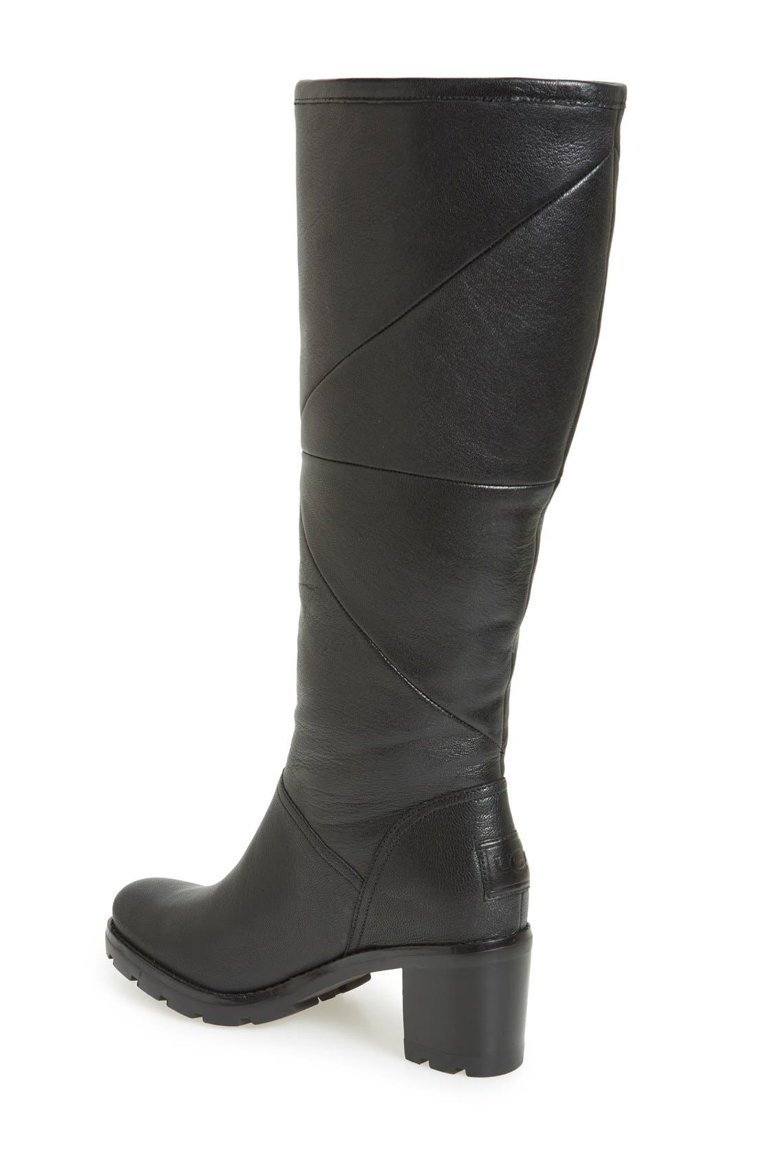 UGG<sup>®</sup> 'Avery' Water Resistant Genuine Shearling Lined Leather Boot, Alternate, color, 
