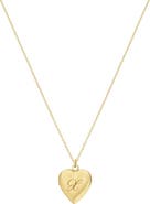 Set & Stones Roxy Heart Locked Initial Necklace