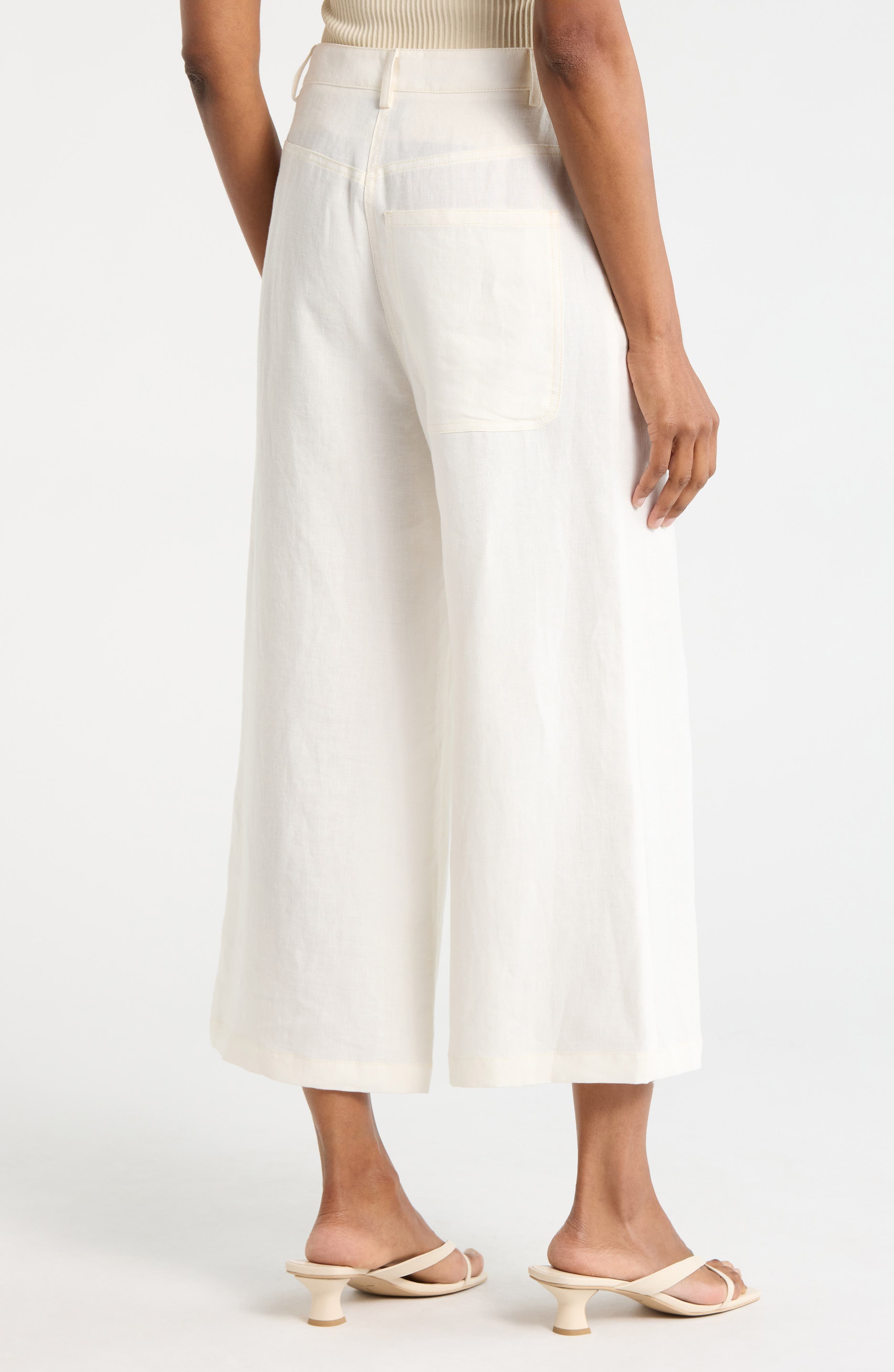 Howard Crop Linen Pants - image 2