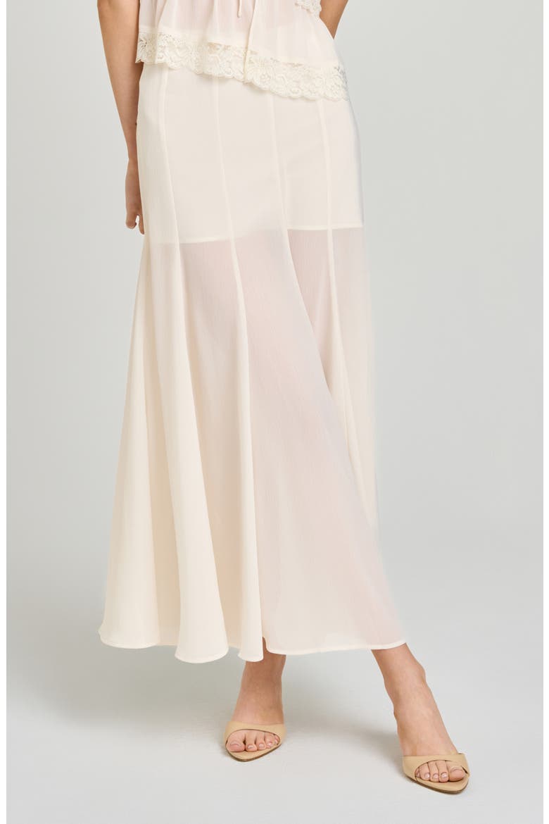 Norah Semisheer Skirt, Main, color, IVORY