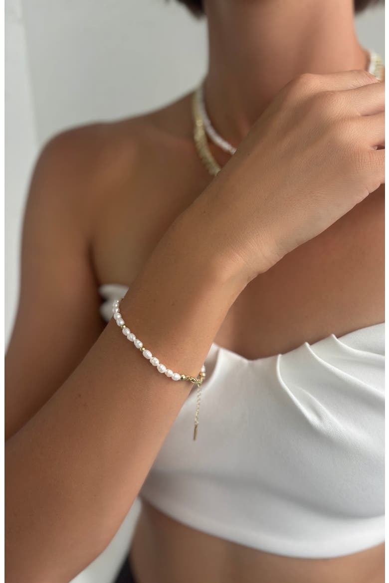 Freshwater Seed Pearl Bracelet, Alternate, color, WHITE