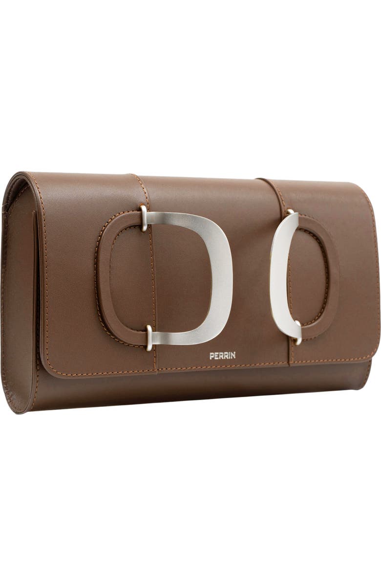 PERRIN PARIS Duelle Clutch, Alternate, color, Sepia