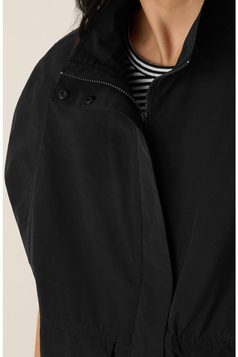High Collar Vest, Alternate, color, BLACK