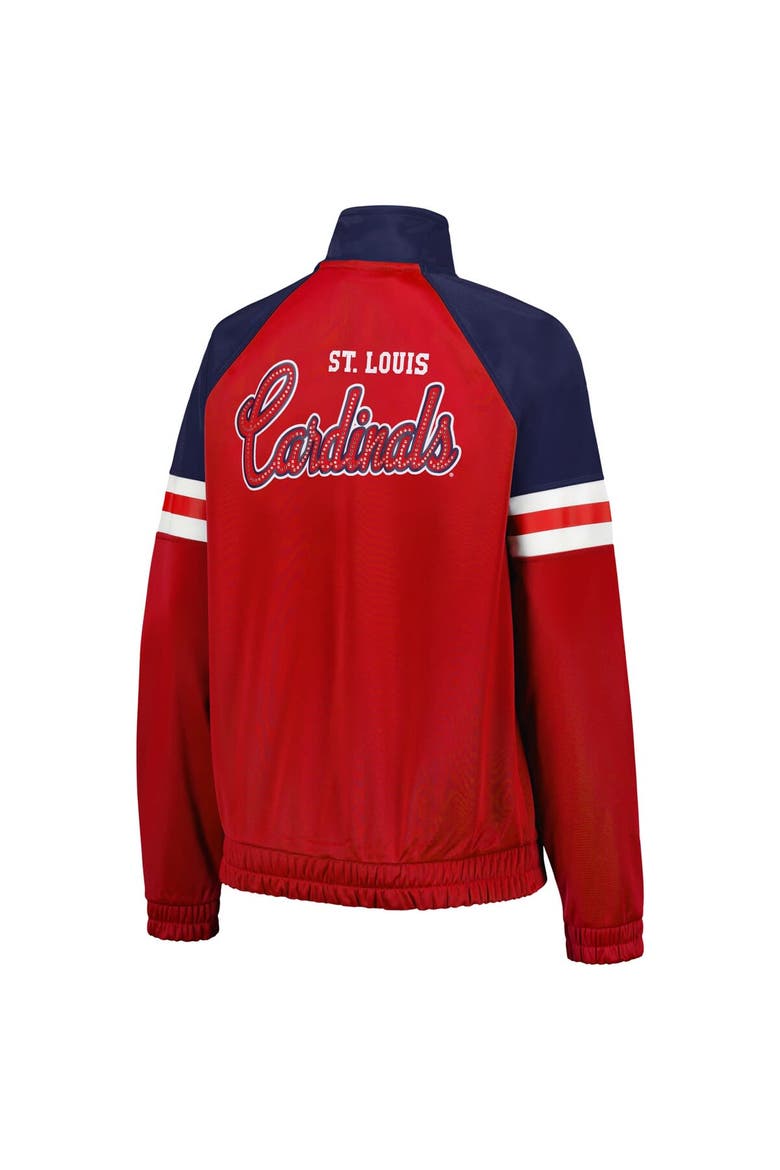 Women's G-III 4Her by Carl Banks Red St. Louis Cardinals First Place Raglan Full-Zip Track Jacket, Alternate, color, Red