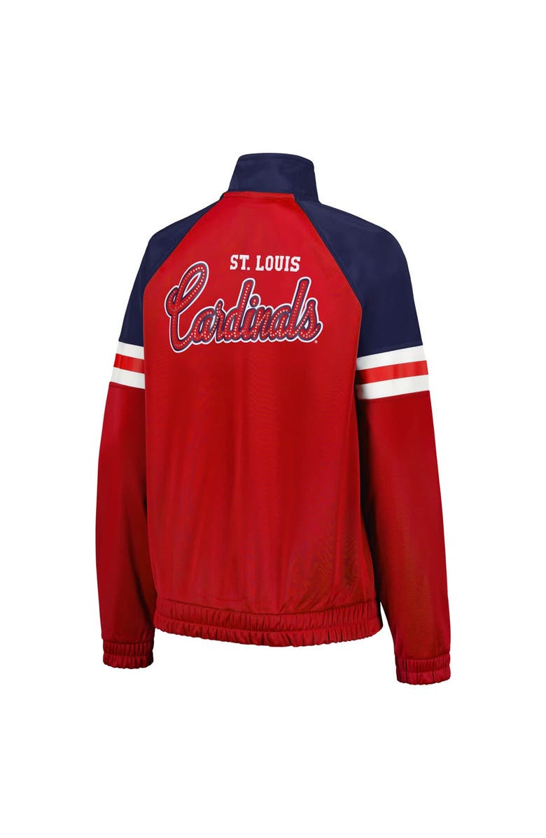 G-III 4HER BY CARL BANKS Women's G-III 4Her by Carl Banks Red St. Louis Cardinals First Place Raglan Full-Zip Track Jacket, Alternate, color, Red