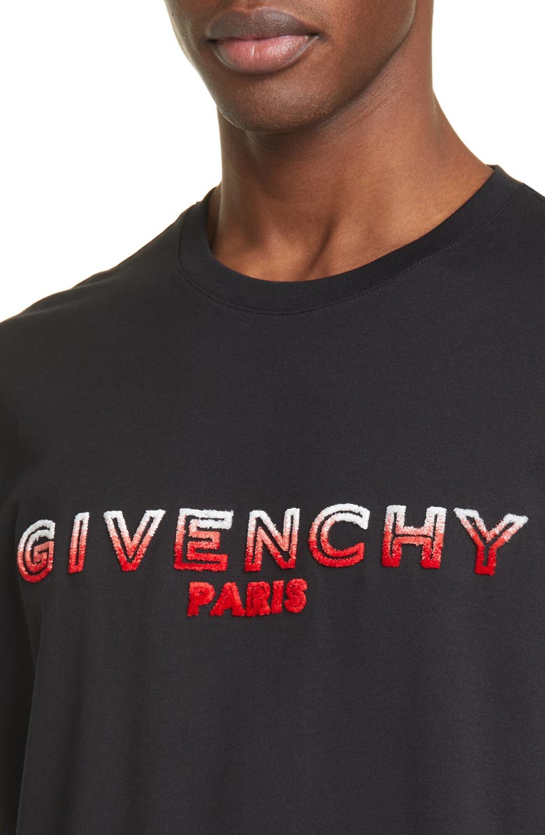 Givenchy Logo Embroidered T-Shirt, Alternate, color, 