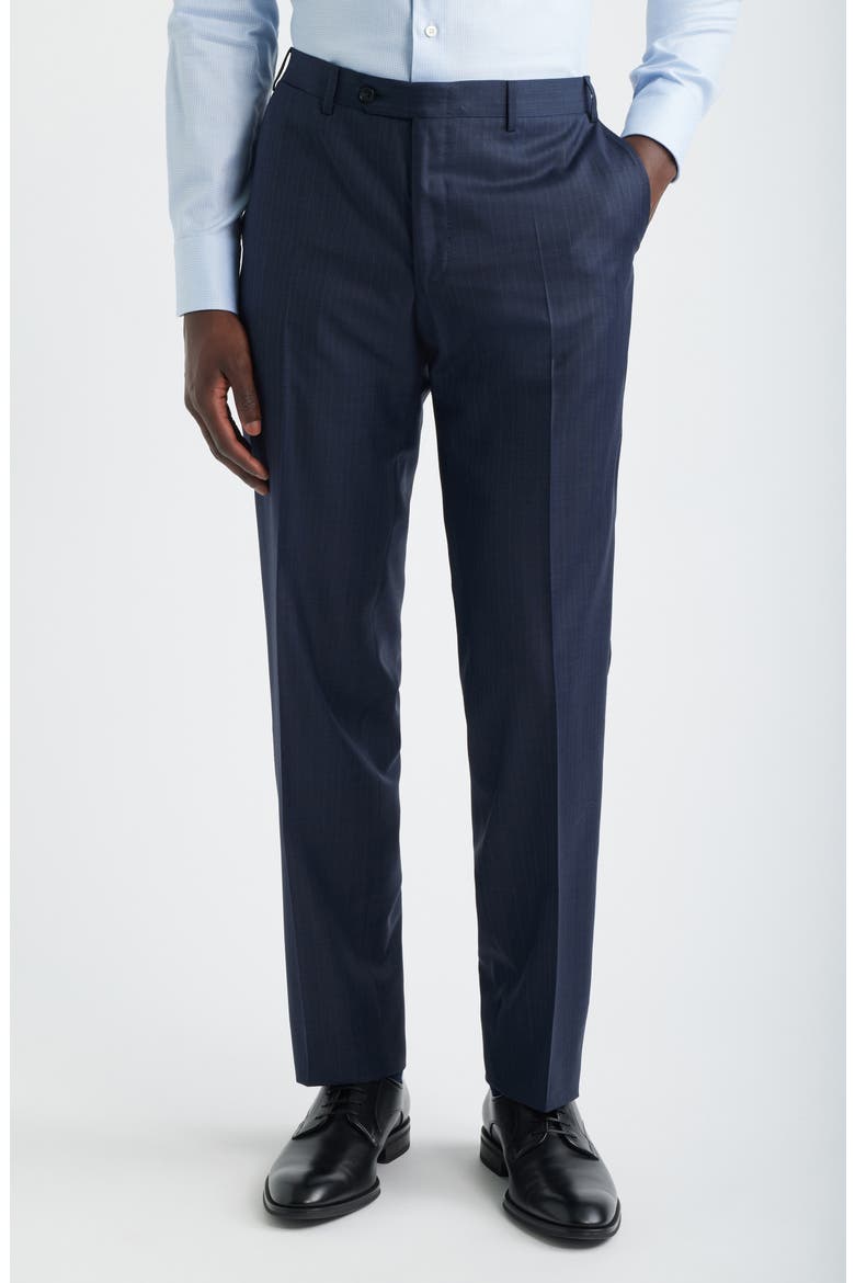 Siena Regular Fit Navy Pinstripe Super 170s Wool Suit, Alternate, color, NAVY