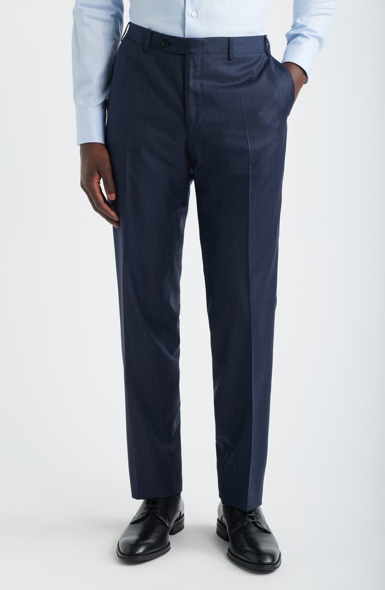 Canali Siena Regular Fit Navy Pinstripe Super 170s Wool Suit, Alternate, color, Navy