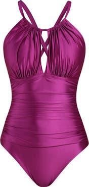 La Blanca Earth High Neck One-Piece Swimsuit