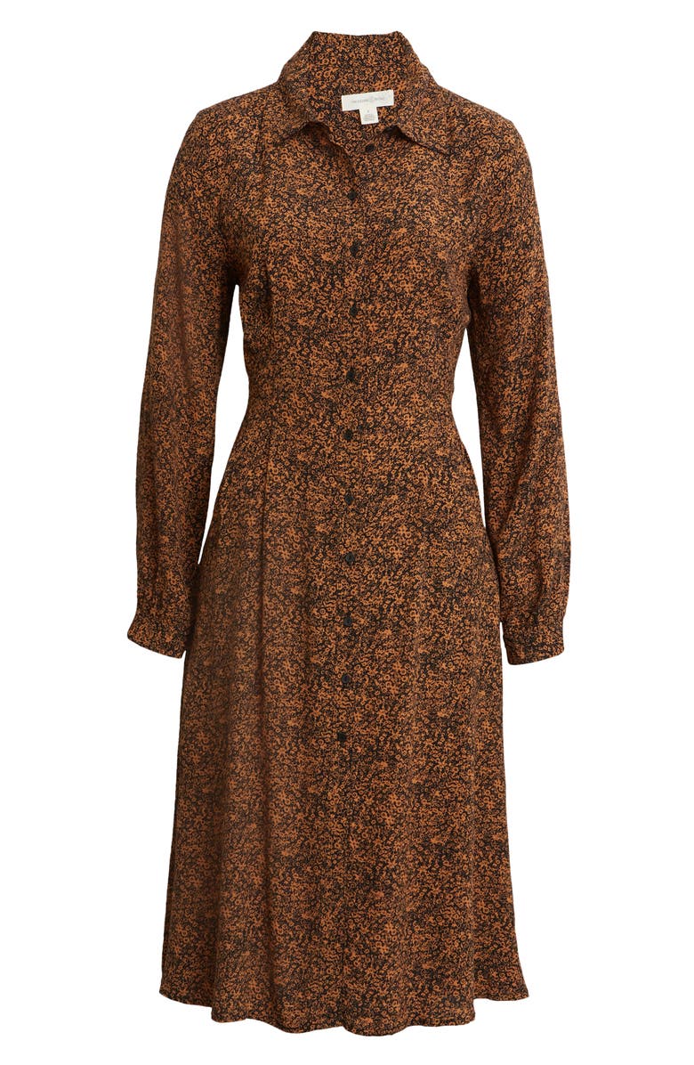 Treasure & Bond Floral Long Sleeve Shirtdress, Main, color, 