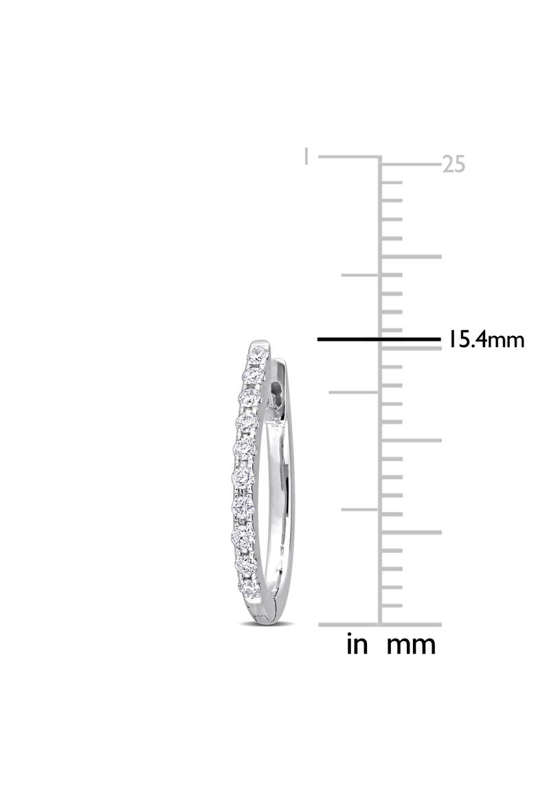 1/6 CTW Diamond Hoop Earrings 14k White Gold, Alternate, color, 14k White Gold