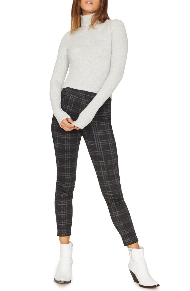 Sanctuary Grease Plaid Leggings, Alternate, color, 