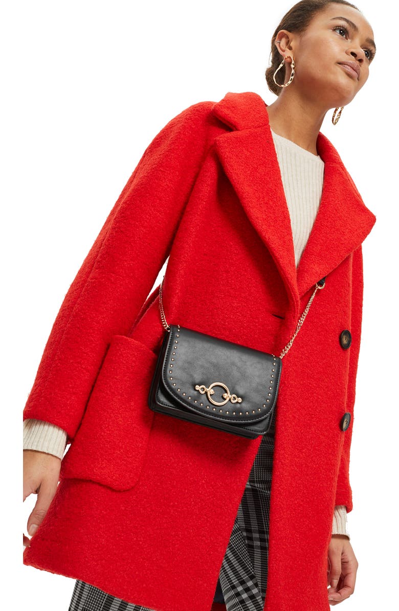 Topshop Osen Stud Circle Crossbody Bag, Alternate, color,