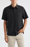 Theory Noll Soft Lawn Short Sleeve Button-Up Shirt