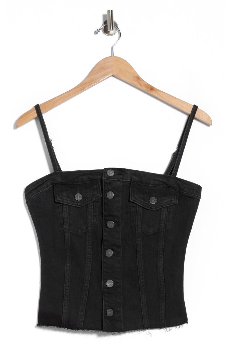 Coco Denim Bustier Top, Alternate, color, VANA