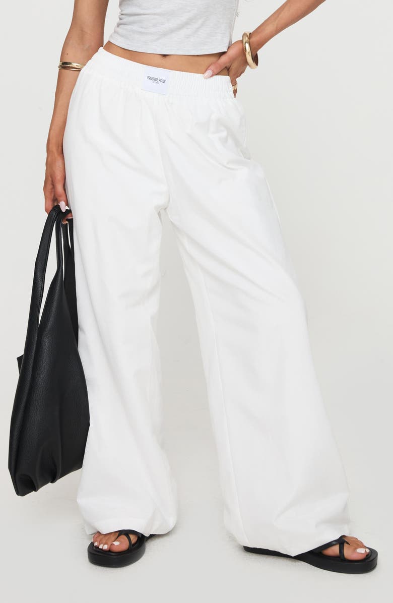 Princess Polly Beach House Wide Leg Pants, Main, color, White
