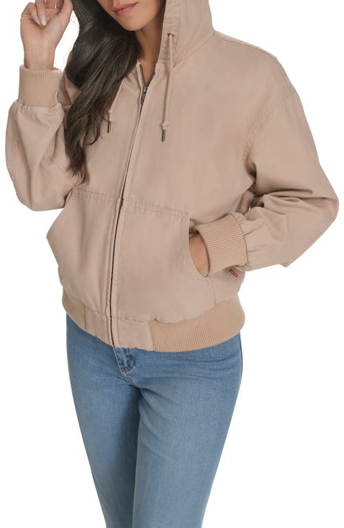 Levi's® Cotton Zip Work Hoodie In Light Pink